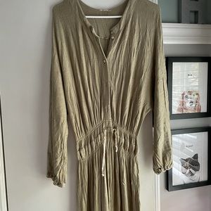 Free People Olive Jumpsuit
